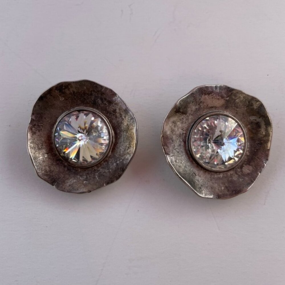 Norma Jean Clip-On Rhinestone Statement Earrings – Vintage Old Hollywood Glamour